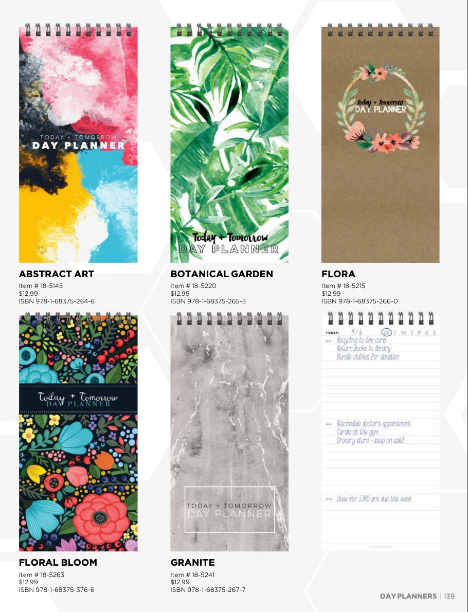 Series of Spiral Day Planners
